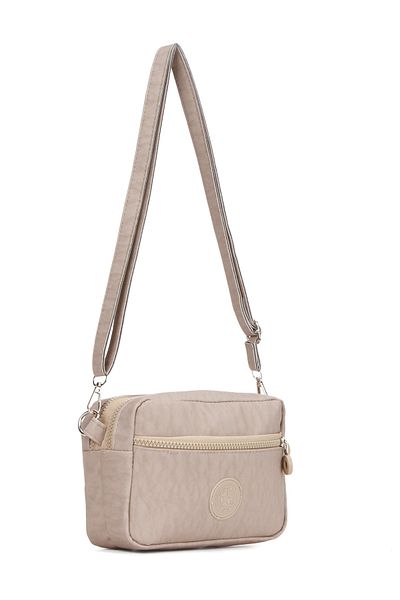 Adelina Bags Daily Three-Compartment Women's Shoulder Bag with Cross Strap