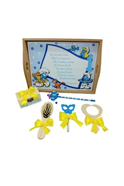 OEM Set tava 6 piese, mot/turta, personalizat Strumfi 2