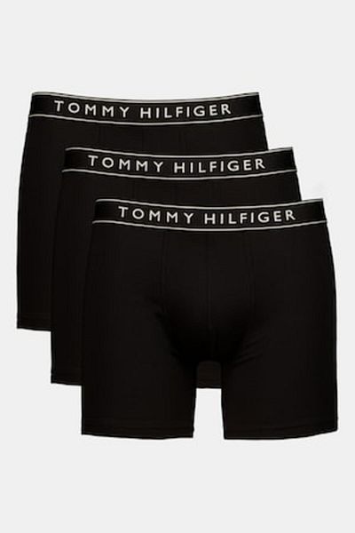 Tommy Hilfiger , Set of cotton-blend boxers with logo waistband - 3 pairs, Black, 2XL