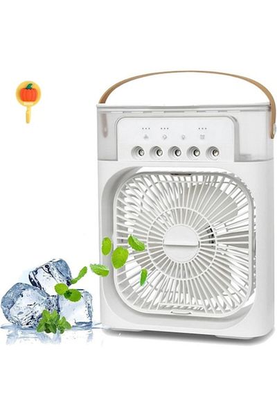 Ronyes Ventilator portabil, umidificator, aromaterapie, alb, alimentat prin USB