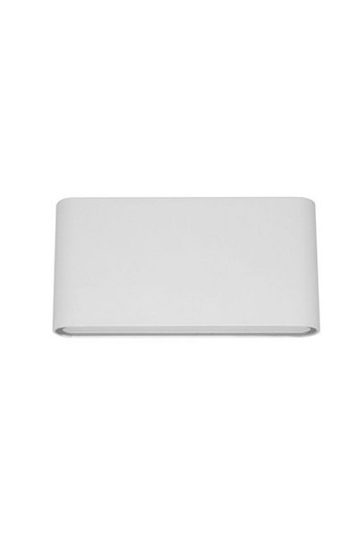 LUXXO Aplica LED de interior/exterior, rezistenta la praf/umiditate, IP65, Slim White, 2x3W, Alba