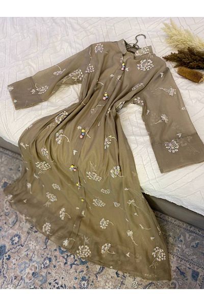 leevan fashion جلابية راقية باكمام طويلة
