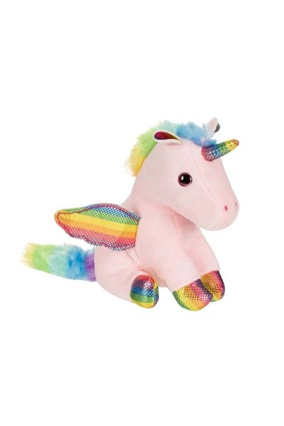 divendi-ro Unicorn de pluș cu coamă și coadă colorate, poliester, 21×5×18 cm, multicolor