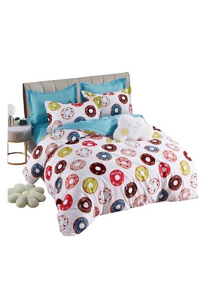 OEM Elegant Single Bed Linen Set for 1 Person, 4 Pieces, Fine Cotton, Multi-Color