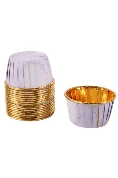 Pastaland Cupcake/Muffin/Suffle Cake Capsule Purple Marble Patterned 50 Liters