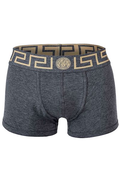 Versace - Boxeri cu bandă la talie cu logo Topeka, Gri închis, M