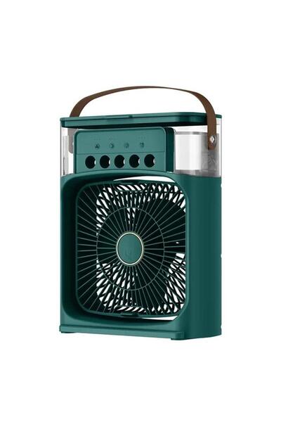 OEM Portable Humidifier Fan with LED Night Light, USB Power Supply, Green