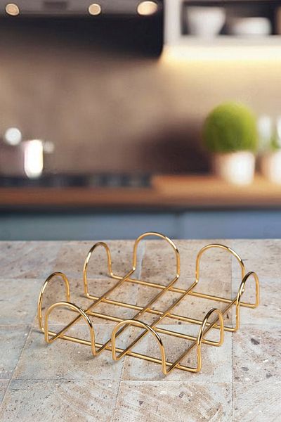 UG Home Gold Metal Stainless Napkin Holder Napkin Organizer