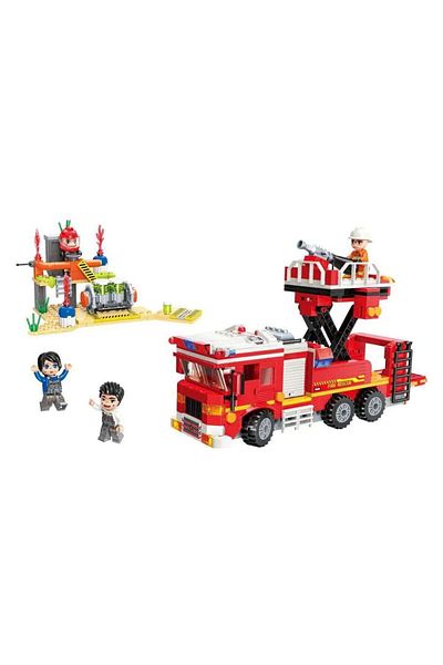 Qman Fire Station Building Set 539 pieces