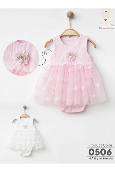 Nayinom Flower Detailed Tulle Baby Dress - Elegant & Special Design