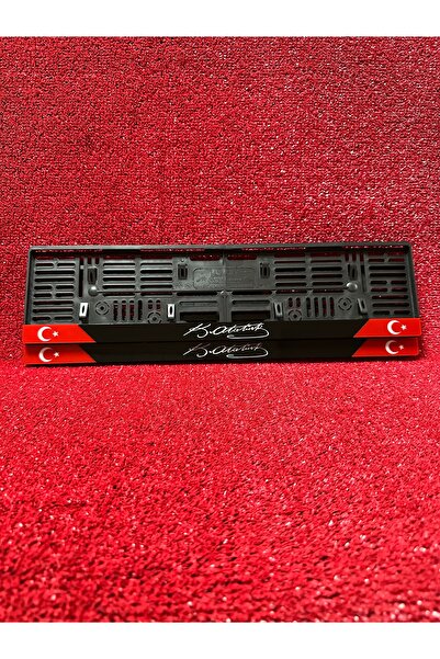 PP Plakalık Oto Araba Plakalığı K.ATATÜRK İmzalı ve Büyük Boy Bayrak Logolu P...