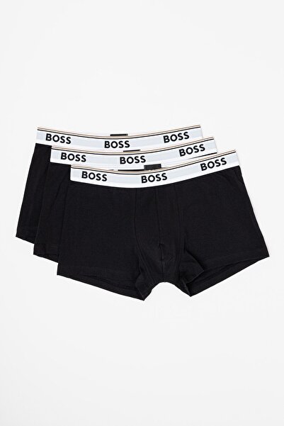 BOSS , Set de boxeri cu banda logo in talie - 3 perechi, Negru, 2XL