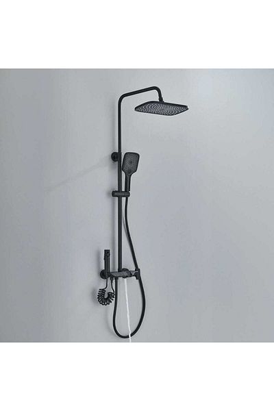 CasaVie Shower column, 4 flow functions, matt black, code 1620