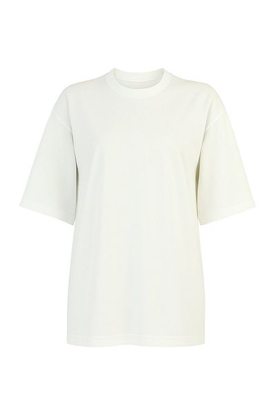 ALİA Tricou cu decolteu mare - alb -