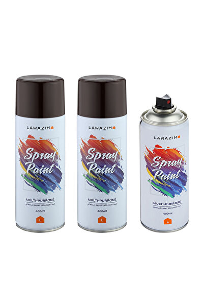 Lawazim مجموعة طلاء الرش من 3 قطع - طلاء سريع الجفاف متعدد الأسطح للخشب والمع...
