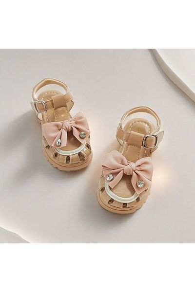 OEM Breathable summer sandals for girls, with decorative applications and bow, XA-2523