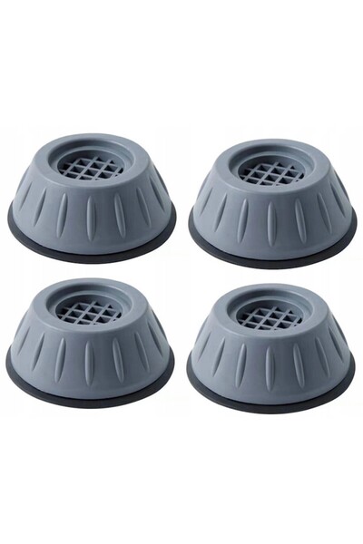OEM Set 4 feet for washing machine, Rubber, Gray/Black