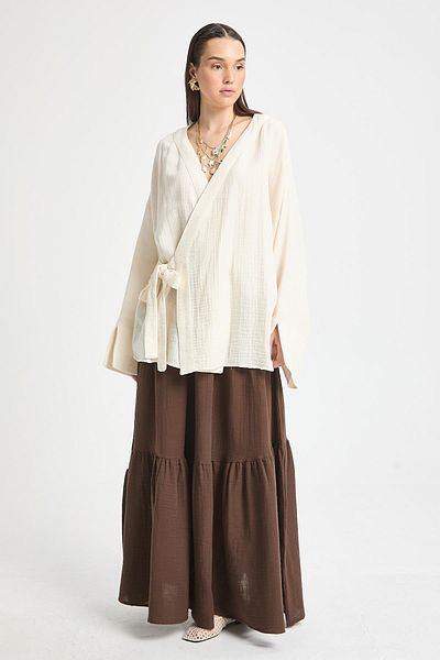 minaaise Natur Oversize Muslin Kimono 29219