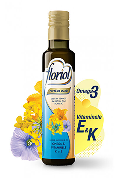 Floriol Ulei de rapiță, in și semințe de dovleac, 250 ml,