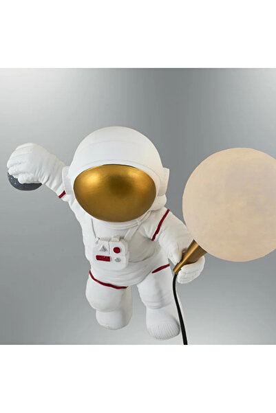 LUXXO Aplica Astronaut, 1xG9, corp rasina, abajur sticla, 34x34x16cm