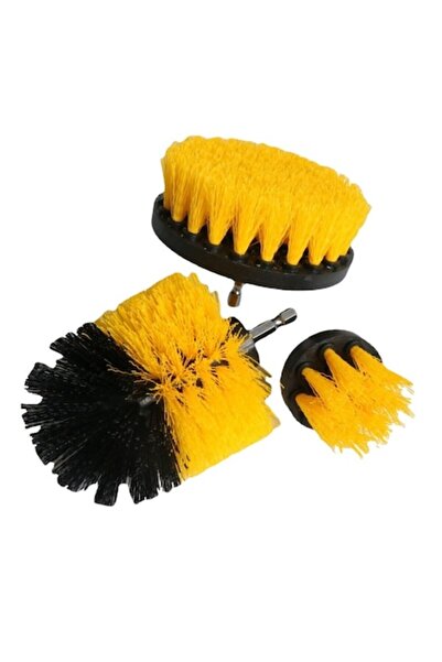 OEM Set of 3 cleaning brushes for drill, Yellow