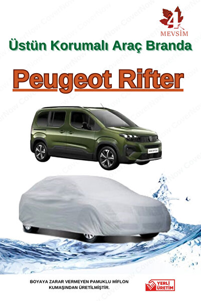 covernow Peugeot Rifter ARABA BRANDA (4 MEVSİM)-GRİ