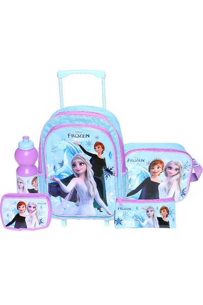 Disney Frozen 5-in-1 Value Set Trolley Bag with Accessory – 16 Inch Princess School Set