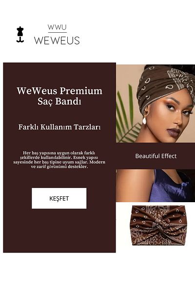 Weweus Coffee Drop Pattern Women's Hair Band