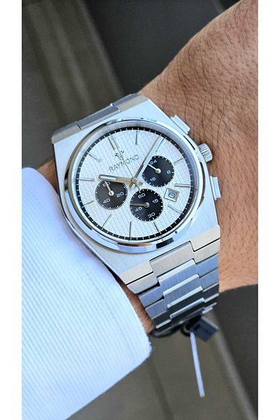 Raymond Rym-280268-Cr Quartz Men's Watch - Steel Case and Sapphire Glass - 2 Years Warranty