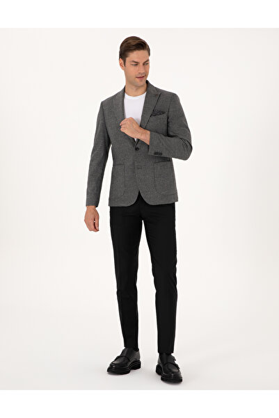 Pierre Cardin Füme Slim Fit Balıksırtı Ceket 50316324-VR058