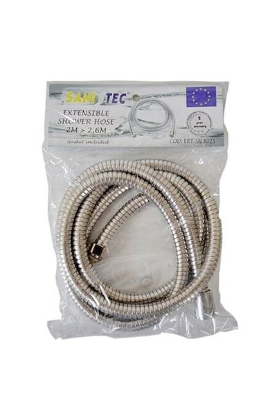 SANITEC Furtun de duș extensibil SN 8025, 2/2,6 m