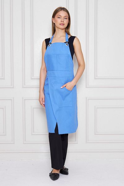 Si&Su Unisex Artist Apron – Cotton, Pocketed, Adjustable Strap – Gardener, Painter, Teacher Apron