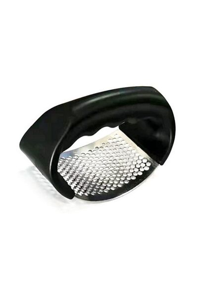 varioshop Presă manuală de usturoi VarioShop®, mâner ergonomic din oțel inoxidabil, ușor de curățat, 10,5 x 7,5 cm, neagră