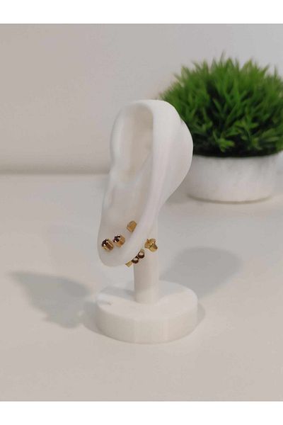 Minikbahcem Ear Shaped Earring Stand – Minimalist Ear Model Stand