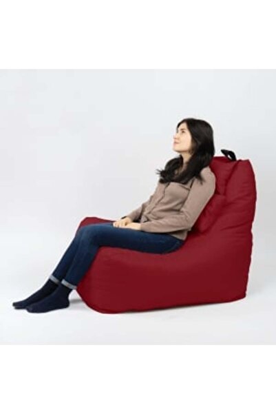 Pufrelax Fotoliu puf, Miraggio, perna inclusa, material impermeabil, Rosu