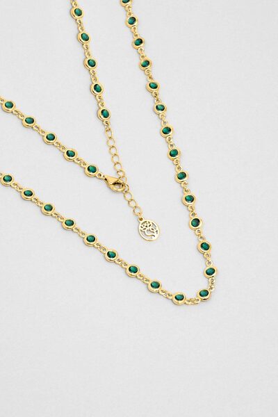 So CHIC... Rosalinda 18 Ayar Sarı Altın Kaplama 45 Cm Gümüş Kolye