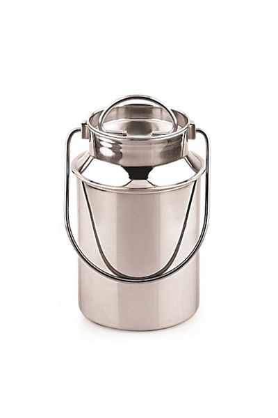 wei Stainless steel can, with lid and handle, for storing milk, honey or oil, 9.5 liters