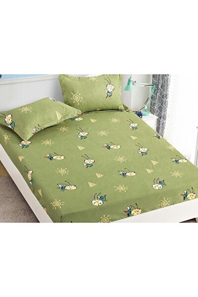 Dormy Set of bed sheet with elastic and 2 pillowcases, Dormy, Little Bee, 90x200cm, Finet