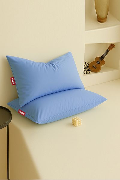 İQON |   Mix & Match |   Plain |   Ranforce Set of 2 Pillowcases Blue