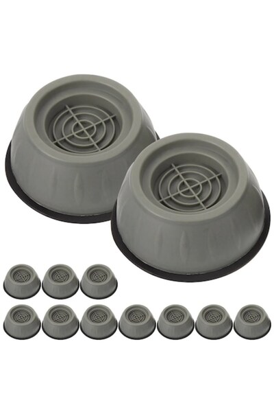 OEM Set of 12 Anti-Vibration Pads for Washing Machines, Rubber, Size 9x9x4cm, Random Color