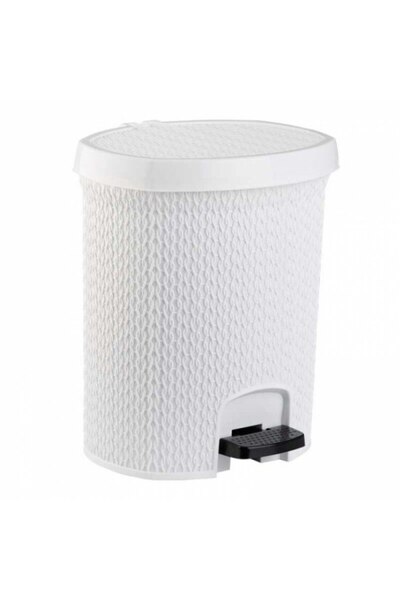 OEM Plastic Pedal Trash Can, Capacity 15 Liters, Myhomes, White