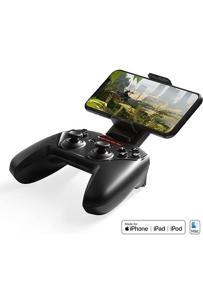 SteelSeries وحدة تحكم ألعاب Nimbus+ المحمولة بتقنية البلوتوث مع حامل iPhone