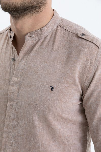 Klothy Men's Judge Collar Linen Shirt 2514