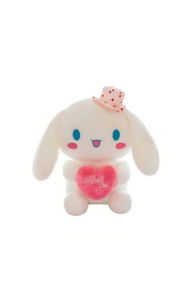 OEM Plush Doll, Kuromi from Cinnamoroll Sanrio Series, white/pink, 42 cm