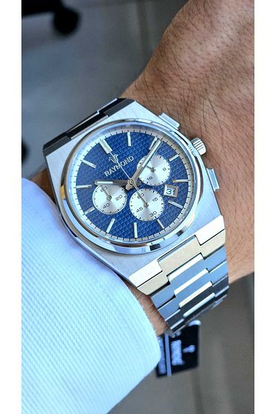 Raymond Rym-280268-Cr Quartz Men's Watch - Steel Case and Sapphire Glass - 2 Years Warranty