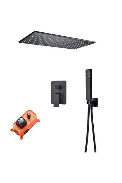 CasaVie Sistem de dus Sensation, incastrat in tavan, para dreptunghiulara 80/40 cm, 2 functii de curgere