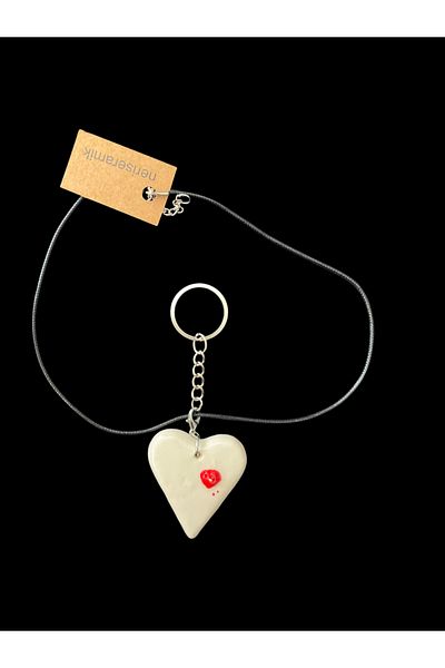 Neriseramik Heart Necklace and Keychain