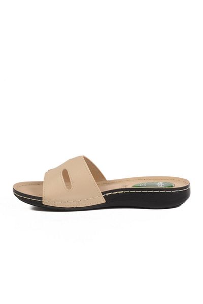 WALKWAY 6813 Z Light Heel Gel Γυναικείες Μπεζ Παντόφλες Bento