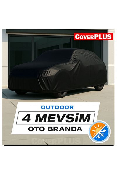 CoverPlus Fiat 500 Abarth Hb Compatible Car Tarpaulin Black Auto Tarpaulin Exterior Protection Auto Tent
