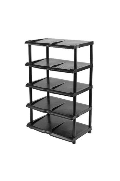 OEM Shoe Rack, 5 Levels, Black, Dimensions 78x48x30